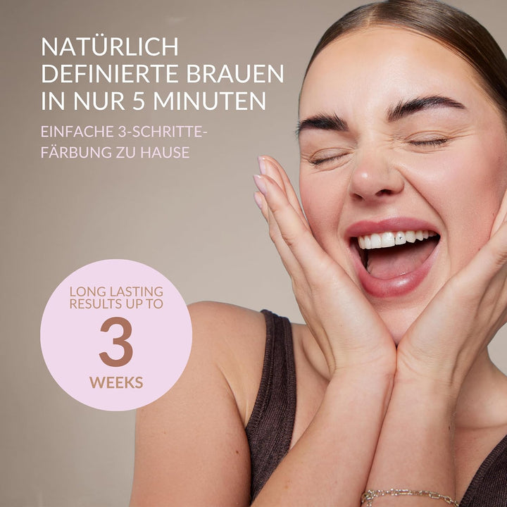fleeky Tint Kit Black - DIY Set fürs Färben von Gesichtshärchen wie Augenbrauen, Barthaaren etc. bes