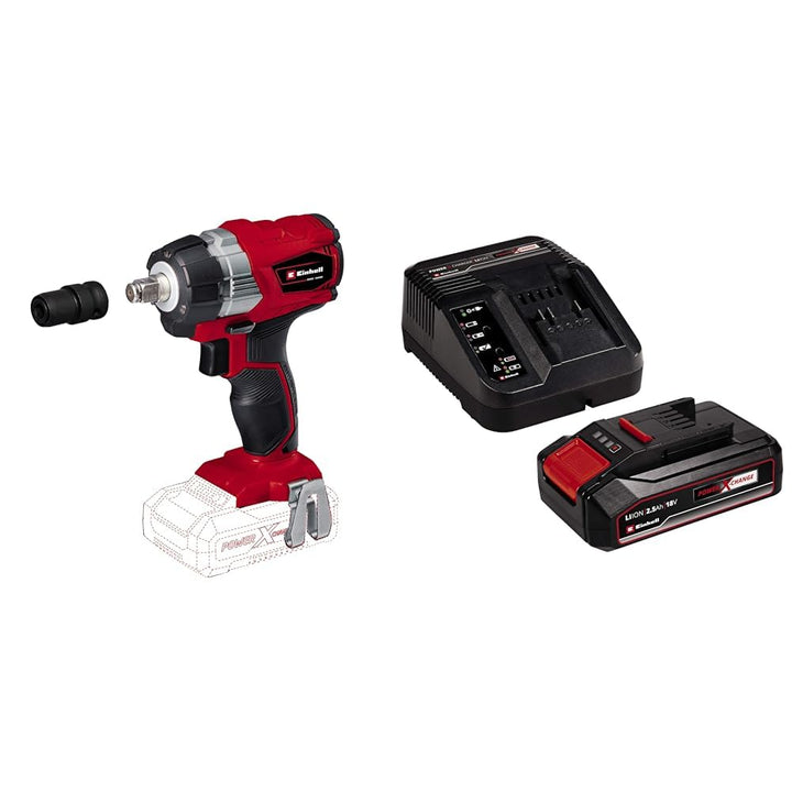 Einhell Akku Schlagschrauber TE-CW 18 Li BL Power X-Change (Lithium Ionen, 18 V, 215 Nm, LED Licht,