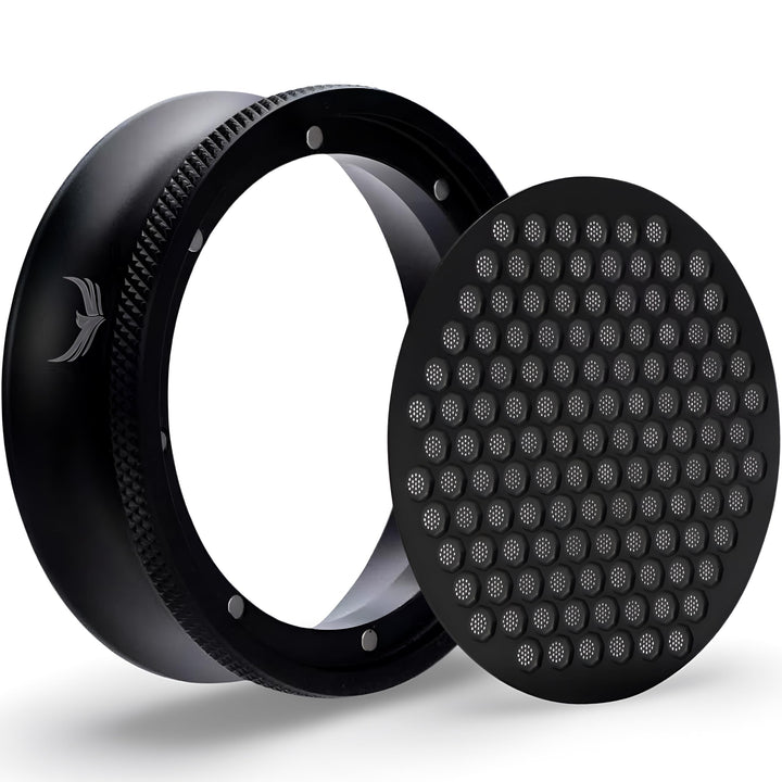 KNODOS Magnetischer 54 mm Kaffee Dosierring und Espresso Pucksieb Set für 54 mm Siebträgerkorb, komp