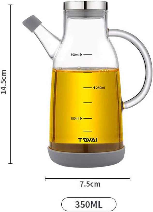 XiaoShenLu Essig und Ölflasche, Ölspender und Hohes Borosilikatglas Olivenöl Flasche Behälter für BB