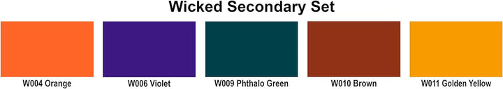 Wicked Colors W104-00 Wicked Secondary Set Airbrush Wicked Colors Secondary Set, Wicked Colors Secon