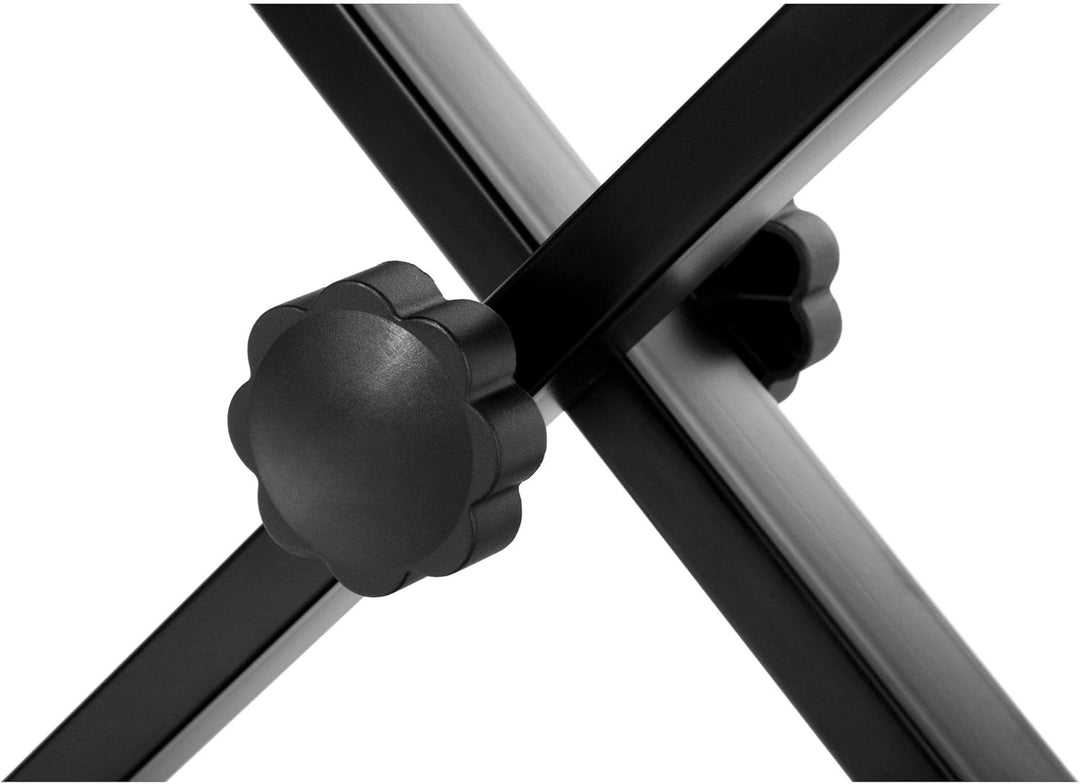 Classic Cantabile Keyboardbank Deluxe schwarz (5cm Schaumstoffpolsterung, 4-stufig höhenverstellbar,