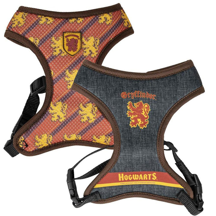 Harry Potter Premium-Hundegeschirr, Grösse M-L, Gelb und Rot, verstellbares Hundegeschirr, 100% Poly