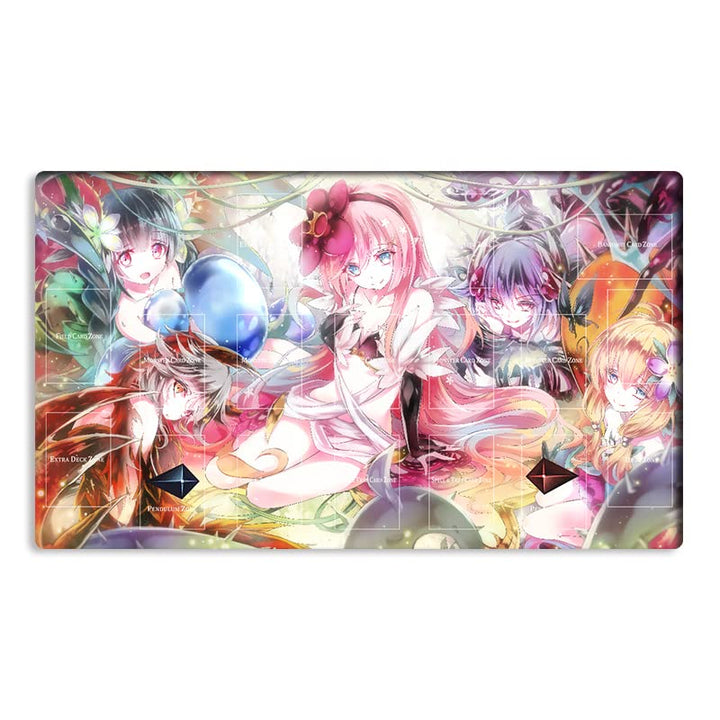 Mlikemat ZD014-080-A Spielmatte für Mädchen, TCG CCG OCG Sammelkartenspiel, mit Zonen, inklusive Tas