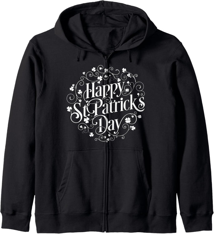 Happy St. Patricks Day Clovers Flowers Kapuzenjacke