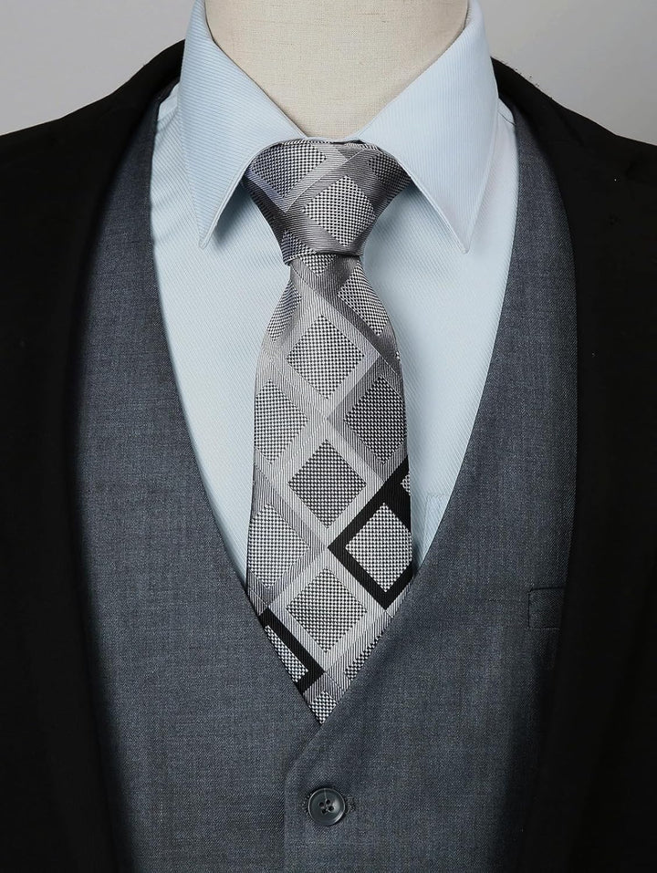 HISDERN Herren Formale Hochzeit Party Weste Baumwolle Einfarbig Weste XS Grau-1, XS Grau-1