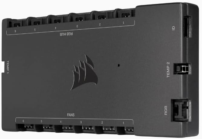 Corsair iCUE COMMANDER CORE XT, Digitale Steuerung der RGB-Beleuchtung und Lüfterdrehzahl (Sie bis z