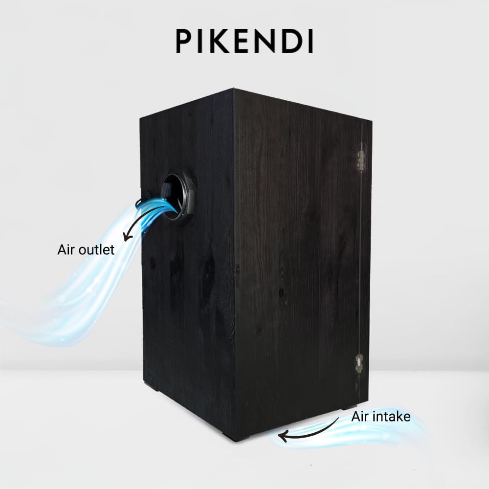Bonsanto Pikendi Premium Schwarz Mini Grow Box, Komplett Set mit leisem Aktivkohlefilter & 35W LED,