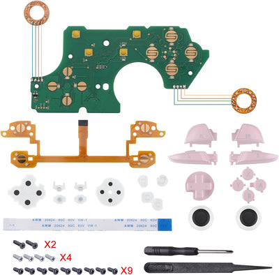 eXtremeRate DTFS LED Tasten Set für Switch pro Controller, 9 Farb-Modi 6 Separat-Tasten-Bereiche Con