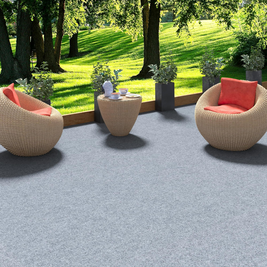 Snapstyle Komfort Kunstrasen Rasenteppich mit Noppen Kingston Grau in 19 Grössen 200x150 cm, 200x150