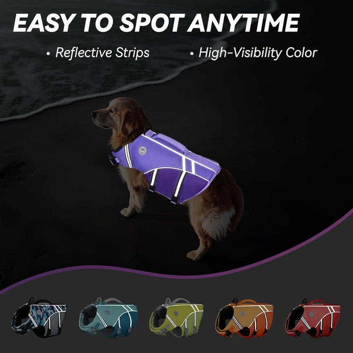 VIVAGLORY Sports Style Schwimmweste Hund, Hundeschwimmweste für Bootfahren, Auftrieb & Schwimmhilfe,