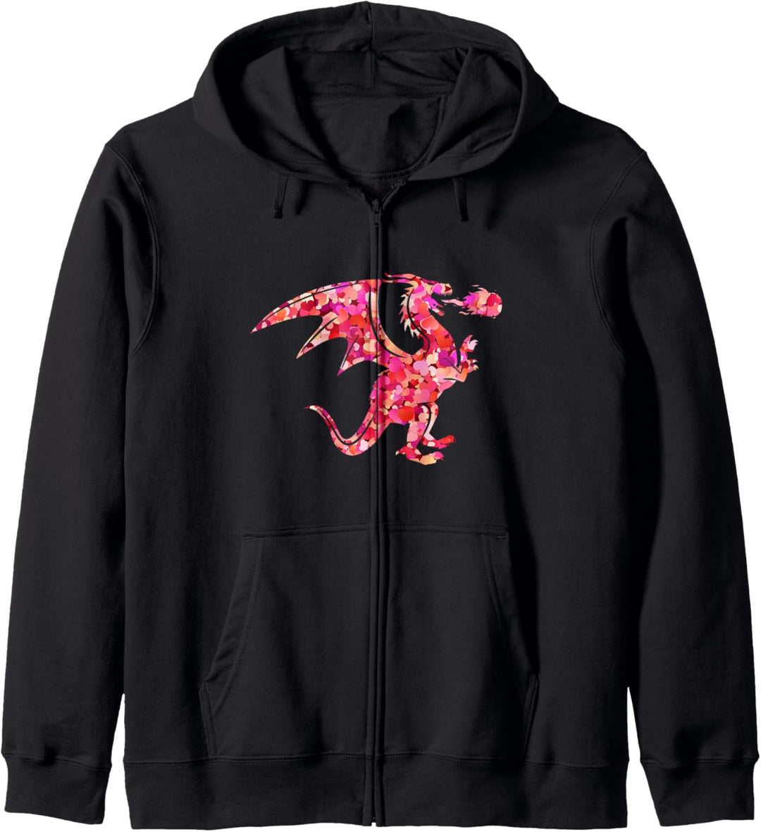 Pink Red Heart Valentines Day Dragon Funny Gift Kapuzenjacke