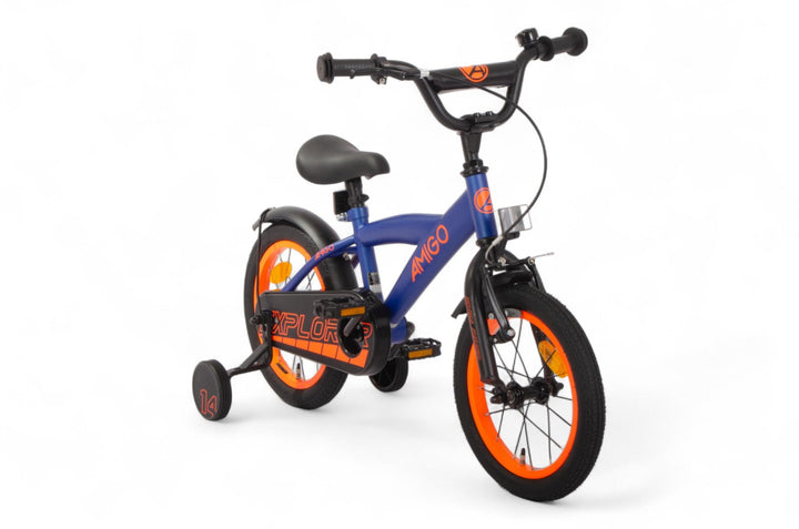 AMIGO Explorer - Kinderfahrrad - 12/14 / 16 Zoll - mit Handbremse, Rücktritt, Lenkerpolster und Stüt