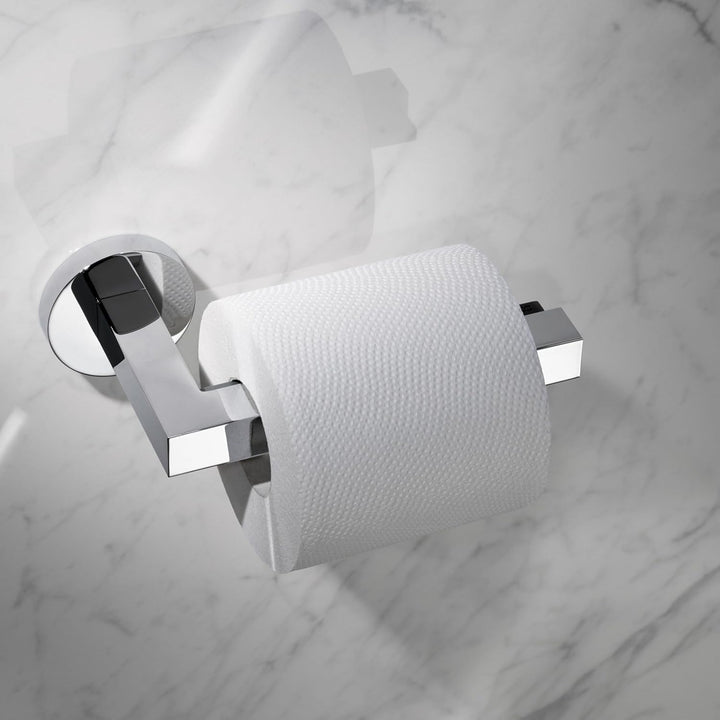 KEUCO Papier-Halter für Toiletten aus Metall, Hochglanz-verchromt, WC-Rollenhalter mit Rollenbremse