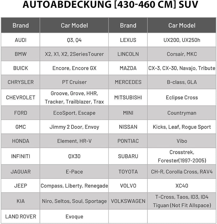 Favoto Autoabdeckung Vollgarage Auto Abdeckplane Staubdicht Wasserdicht Autohülle Autoplane Winter &amp;