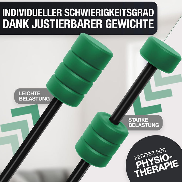 Sports Schwingstab – Swingstick inkl. E-Book (PDF Datei) – Wackelstab mit verstellbaren Gewichten –