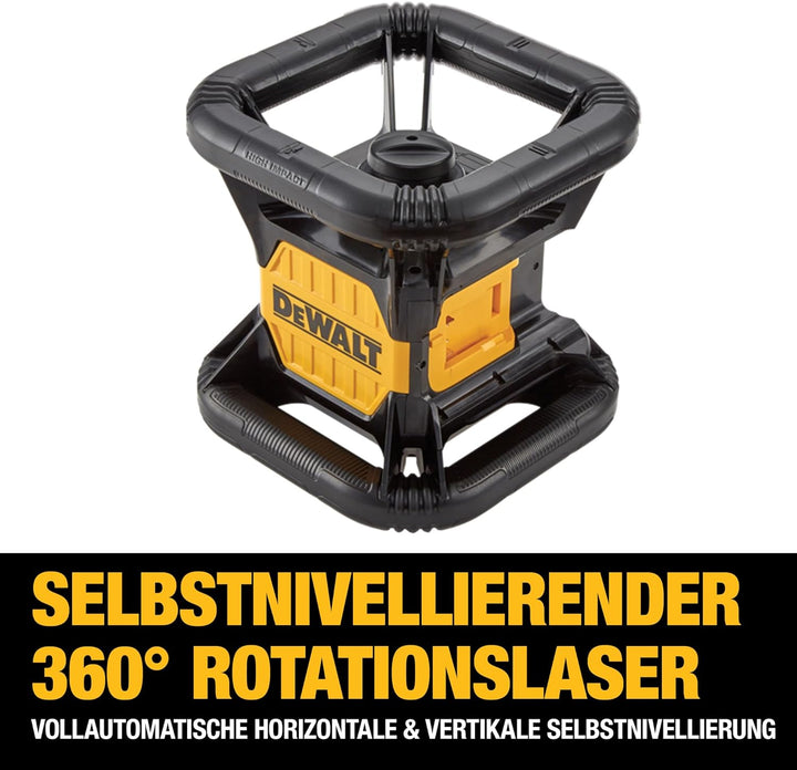 DEWALT 18V Akku Rotationslaser Rot DCE074D1R (mit einfachem Vertikal-Lot, selbstnivellierender, Arbe