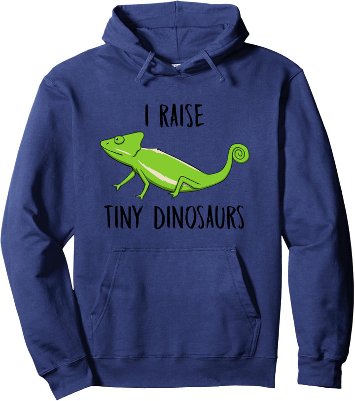 Kleiner Dino Ironisch Chamäleon Reptil Echse Pullover Hoodie