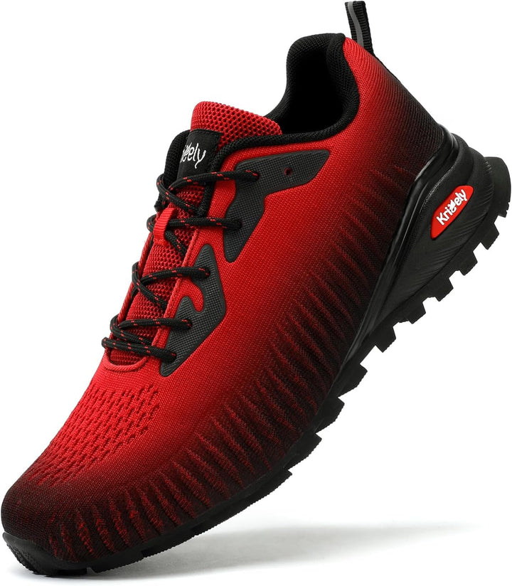 Kricely Traillaufschuhe Herren Leicht Atmungsaktiv Wanderstiefel rutschfest Laufschuhe Outdoor Fitne