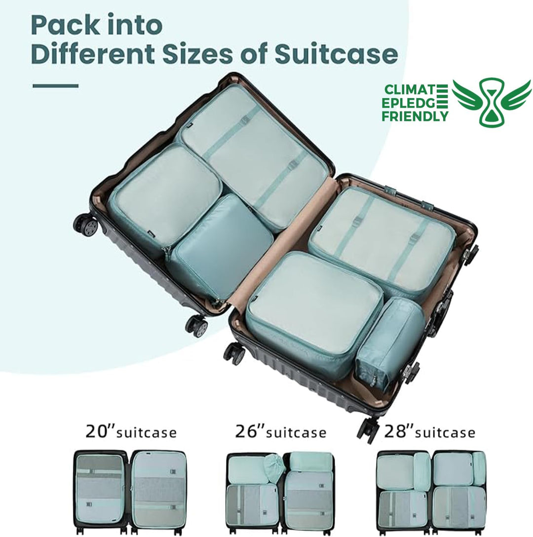 BAGAIL 10er-Set Packwürfel in verschiedenen Grössen Packorganizer für Reisezubehör Handgepäck Koffer