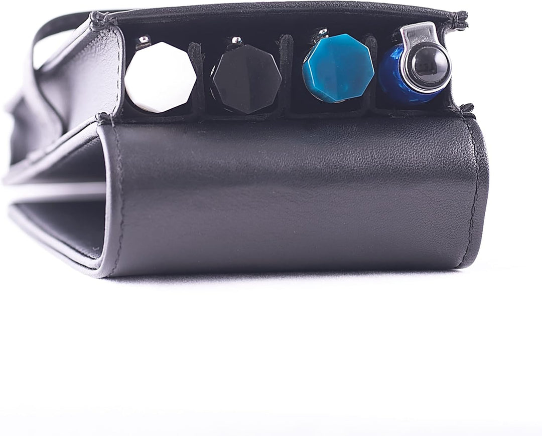DiLoro 2 Jahre Garantie Leder Quad Pen Fall Bleistift Tasche Halter für vier Füllfederhalter Kugelsc