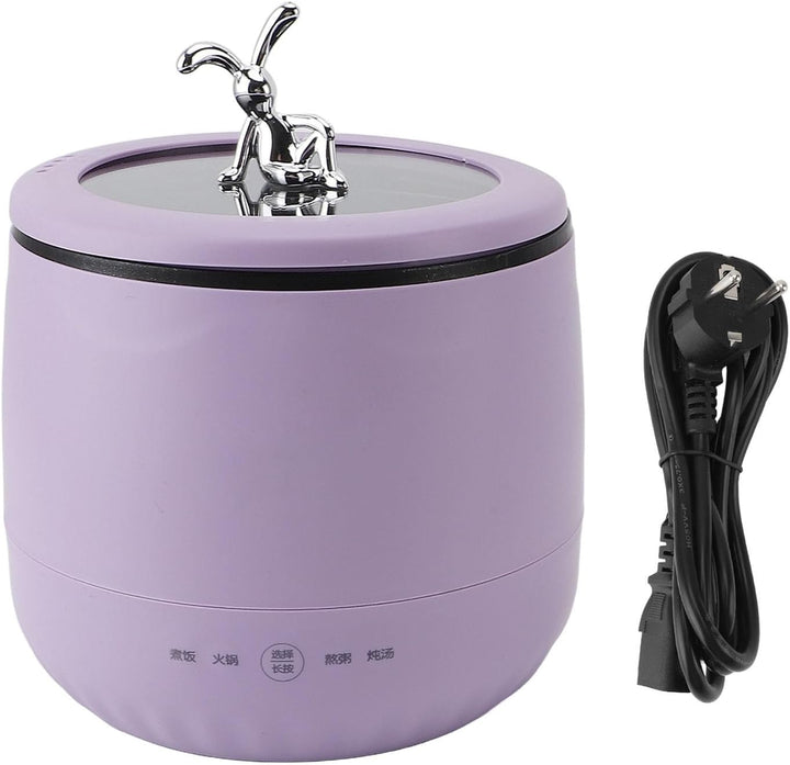 Mini-Reiskocher Multifunktional für 2 Personen, 1,8 L, 450 W, tragbar, EU-Stecker 220 V (PURPLE), PU
