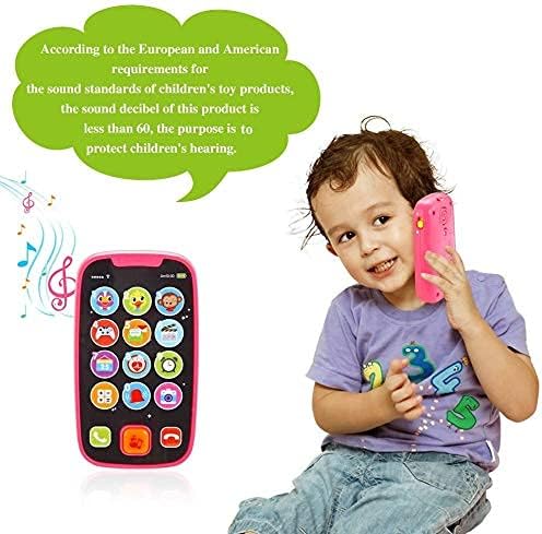 Yerloa Baby Telefon Musikspielzeug Baby Spielzeug ab 1 Jahr,kinder Smartphone Spielzeug ab 6 9 12 Mo
