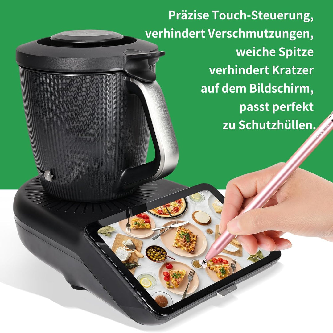 Premium 3-in-1 Display-Schutzrahmen für Thermomix TM7 – robuster PC+ABS-Rahmen, 9H Panzerglas & magn