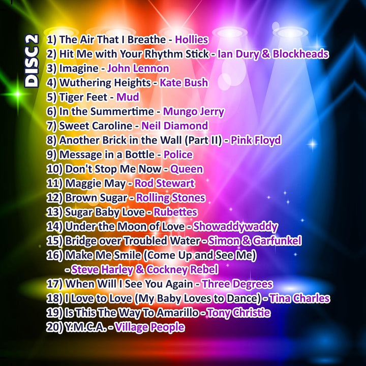Mr Entertainer Big Karaoke Hits of The 70's (Seventies) CDG Pack. 40 besten Songs aus den siebziger
