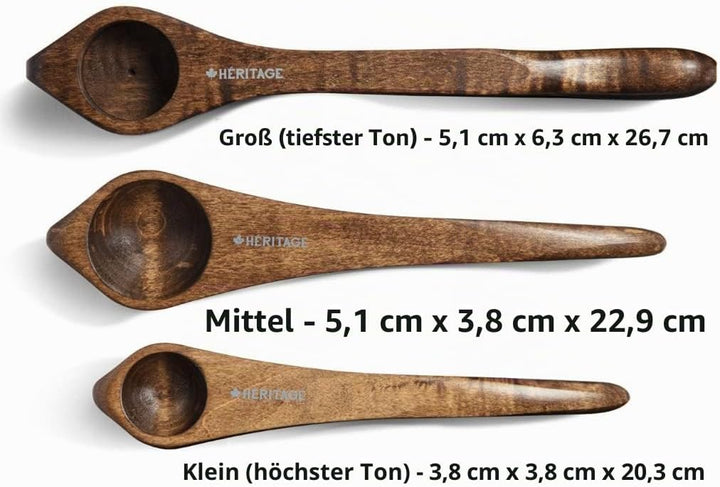 Heritage Musical Spoons Percussion-Instrument, handgefertigtes kanadisches Ahornholz, Naturholz-Volk