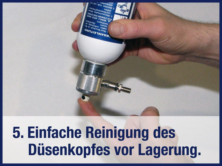 Rotek wiederbefüllbare Sprühflasche inkl. 4 Düsen - einfach Mittel einfüllen, mit Druckluft befüllen