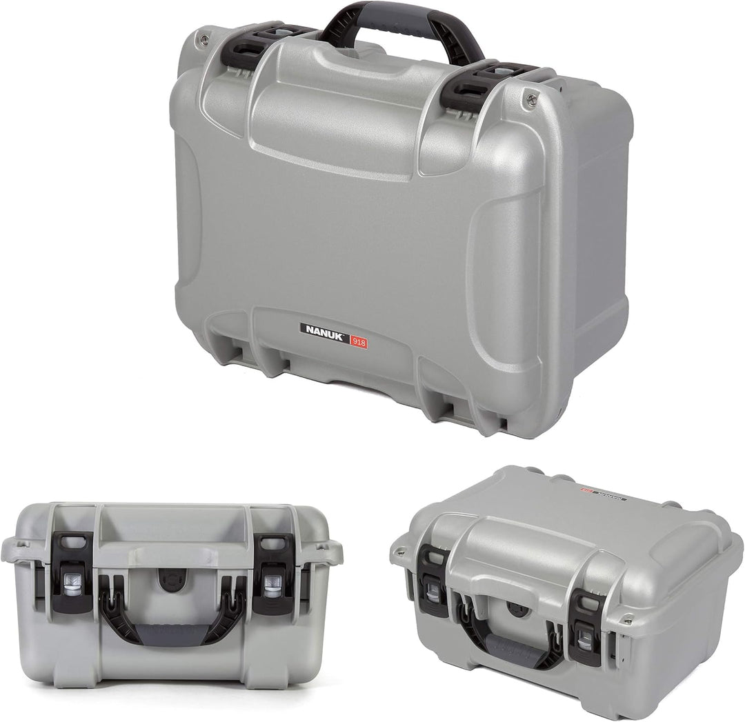 Nanuk 918 Hartschalenkoffer mit Schaumstoffeinsatz, mittelgross, wasserdicht, 42,9 x 32,8 x 23,6 cm,