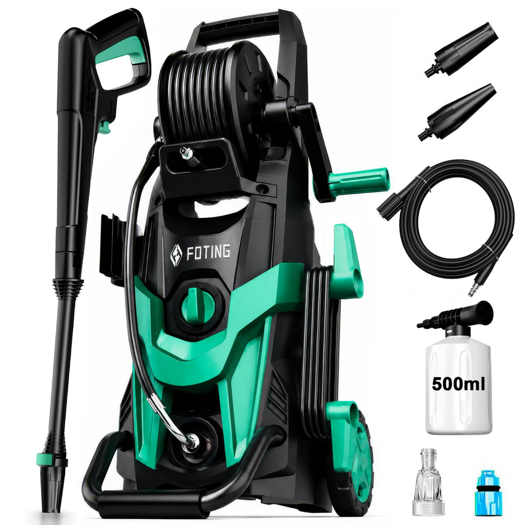 2026New Hochdruckreiniger, Druck max 180 bar, 6-in-1-Düse, Fördermenge: 420 l/h, Flächenleistung: 50