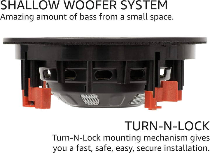 Earthquake Sound SUB-6 6.5 Zoll SWS Einbau- / Wandeinbau Passiv Subwoofer 16.5 cm, 16.5 cm