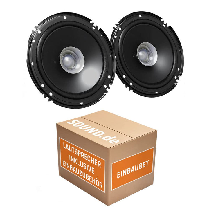 Lautsprecher Einbauset passend mit JVC CS-J610X - 16,5cm Auto Einbauzubehör 300Watt Koaxe KFZ PKW Pa