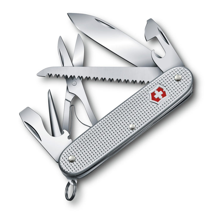 Victorinox, Taschenmesser, Farmer X Alox, 93 mm, silber (10 Funktionen, Klinge, Schraubendreher 3 mm