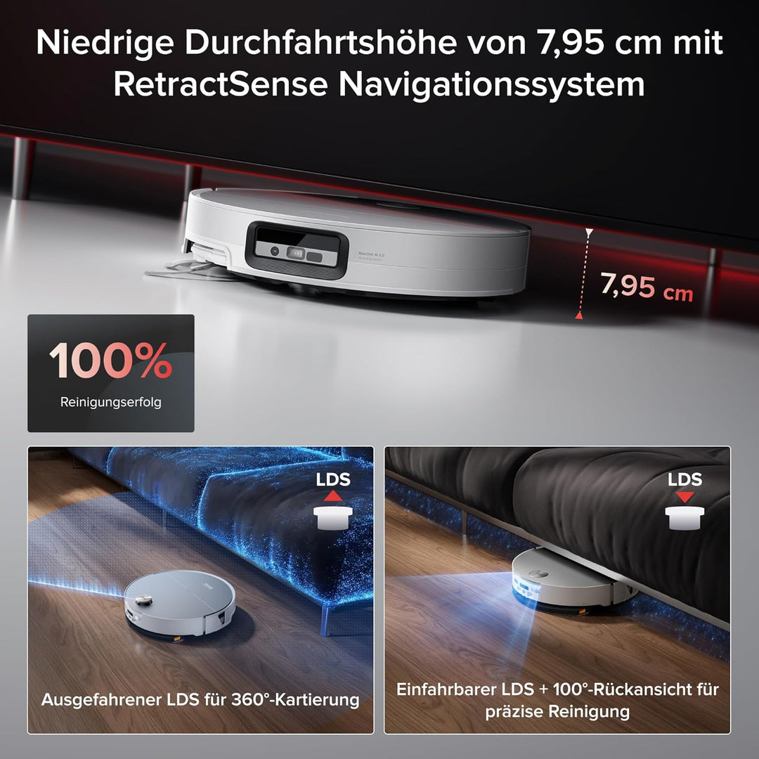 roborock Saros 20 Sonic Saugroboter mit Wischfunktion, VibraRise 5.0 Wischsystem, 36,000 Pa Saugkraf