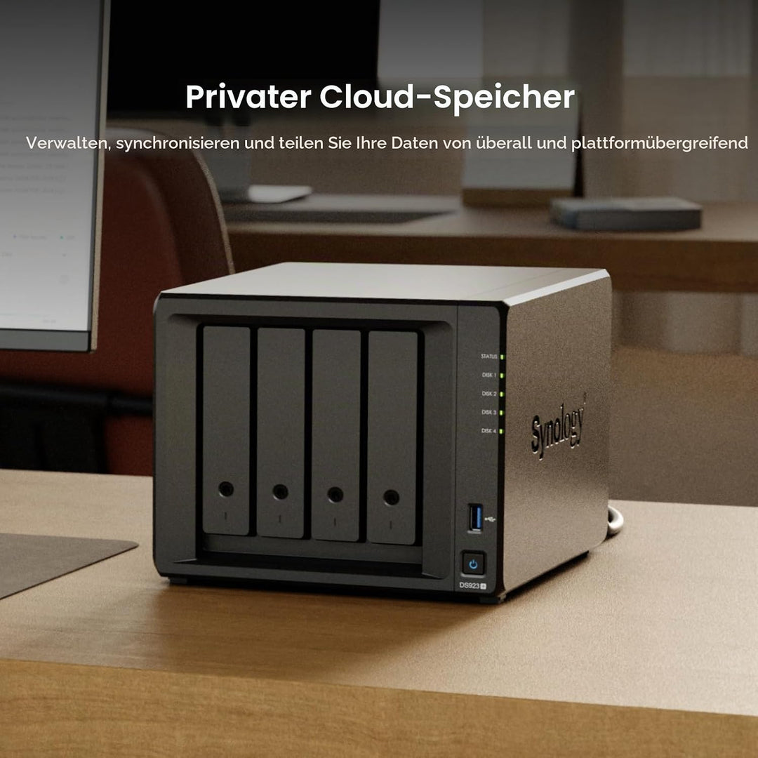 SYNOLOGY 4-Bay DDR4 ECC 2X USB3,2-I 1 DS923+ 4GB RAM 4-bay; 4GB DDR4 DS923+ DiskStation, 4-bay; 4GB