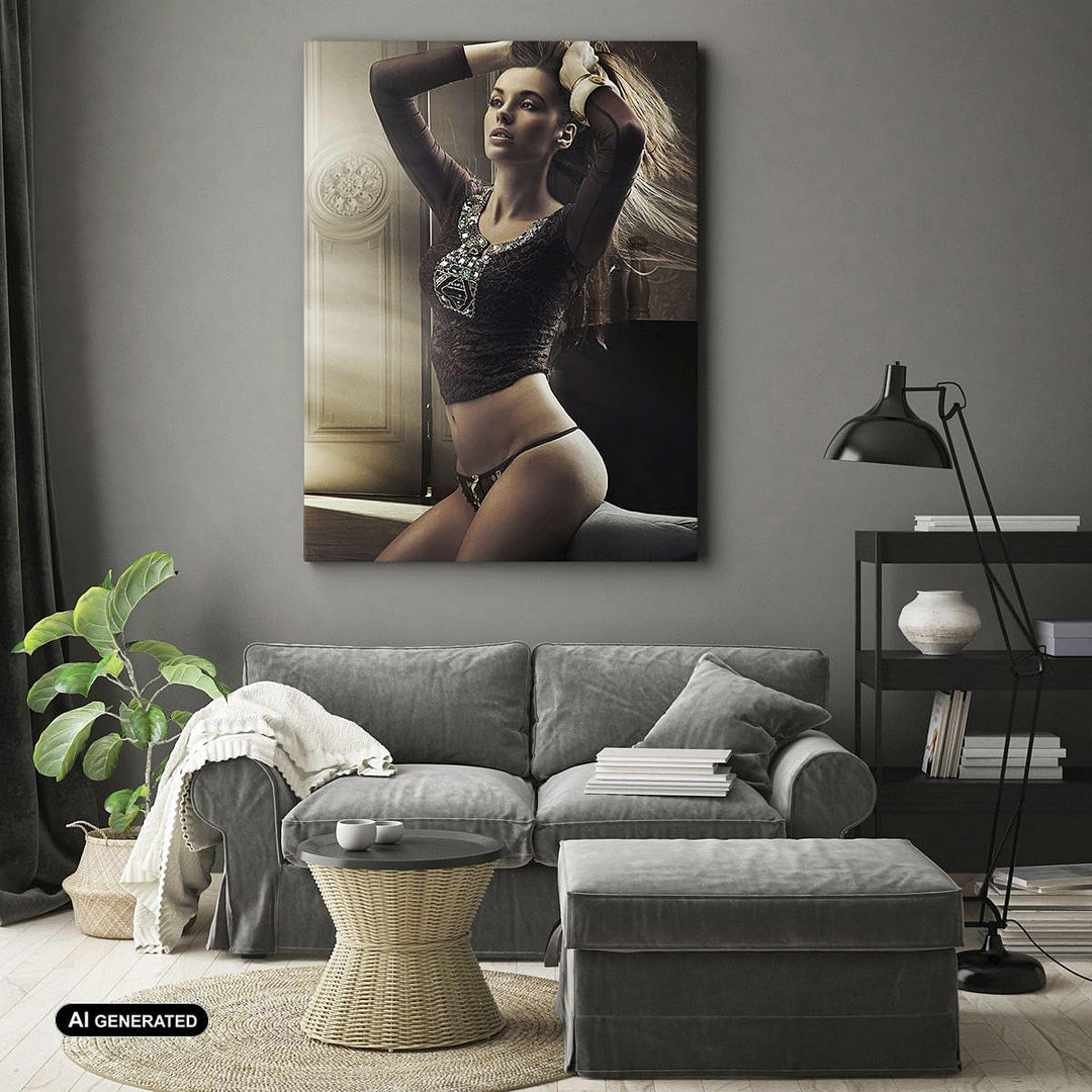 Bilder auf Leinwand Schönheit Club Kosmetik Disco Leinwandbild mit Rahmen 45x80cm Wandbilder Dekorat