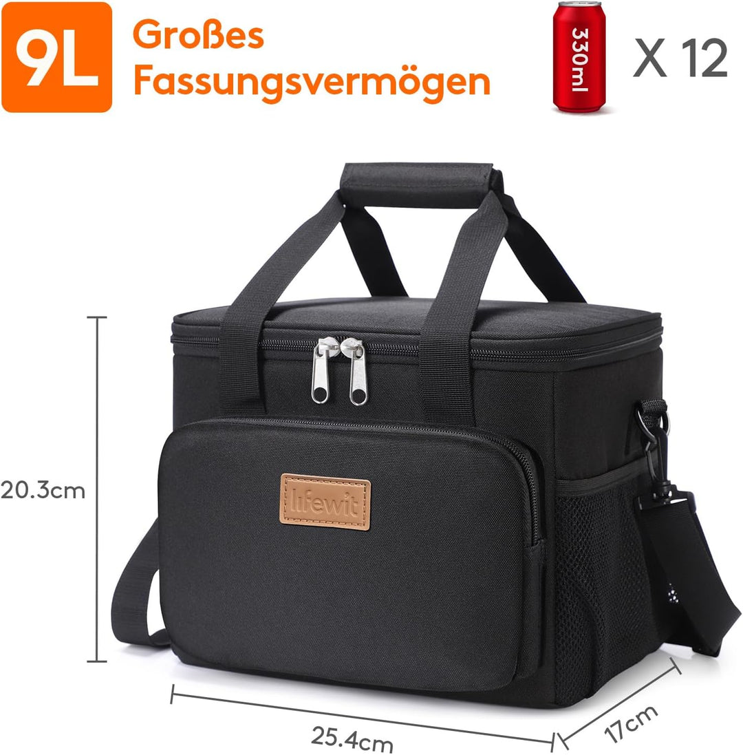 Lifewit Grosse Mittagstasche 12-Dosen (8.5L) Isolierte Lunchbox Weiche Kühlbox Kühltasche für Erwach