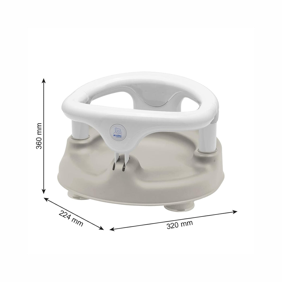 Rotho Babydesign Badewannensitz ab 7 Monaten beige | Rutschfester Badesitz mit hohem Sitzkomfort und