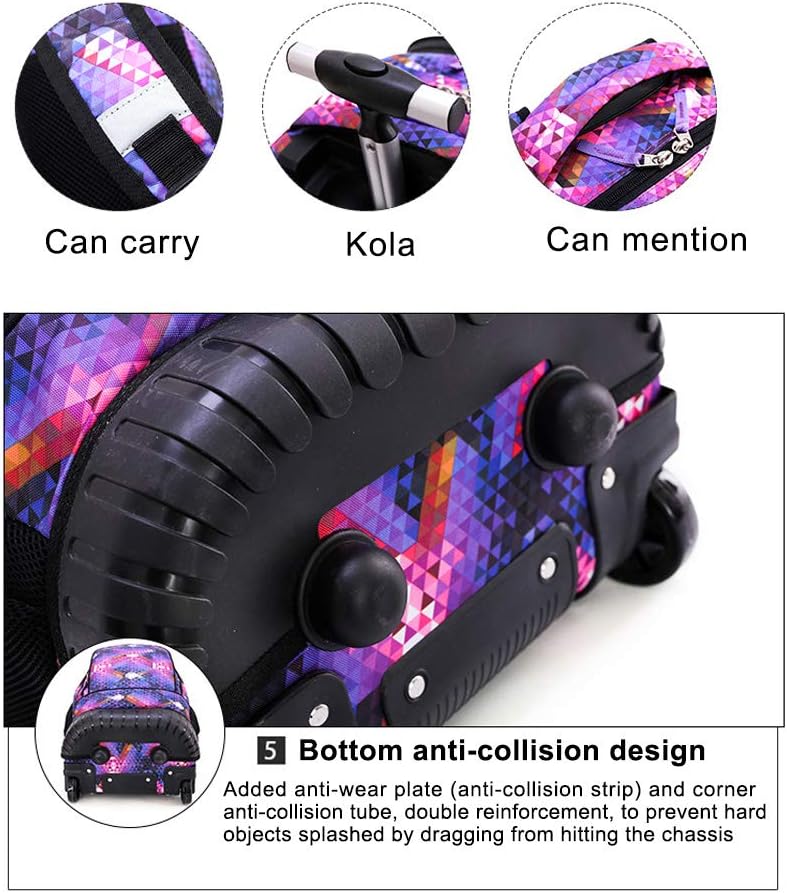 CONPHERON Trolley Rucksack Schulrucksack Schüler Multifunktionaler Rucksack Schultaschen Koffer Lapt