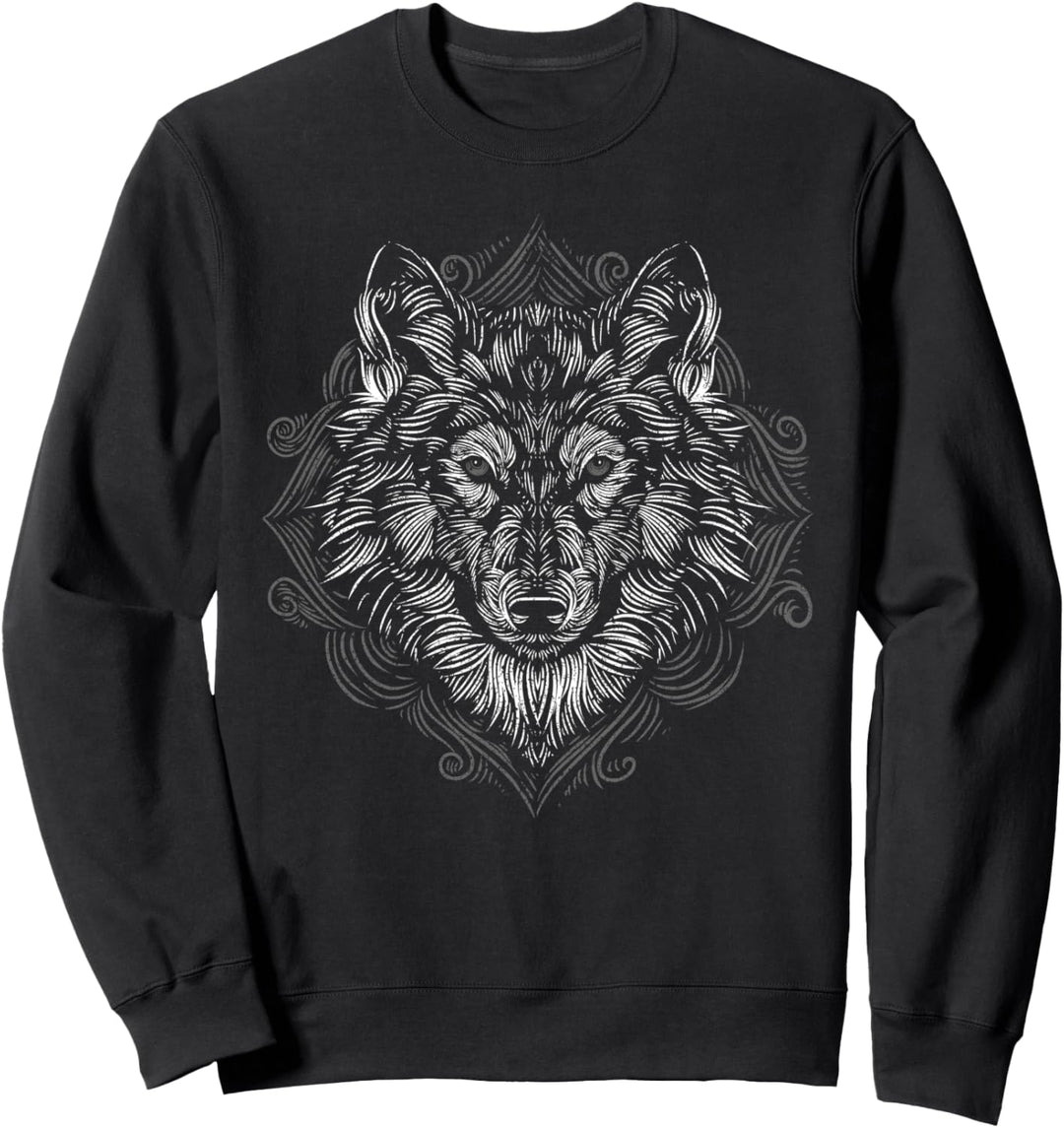 Wolf-Muster Sweatshirt
