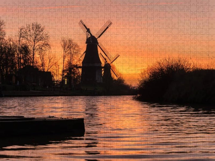 CALVENDO Puzzle Greetsieler Zwillingsmühlen 1000 Teile Lege-Grösse 64 x 48 cm Foto-Puzzle Bild von A