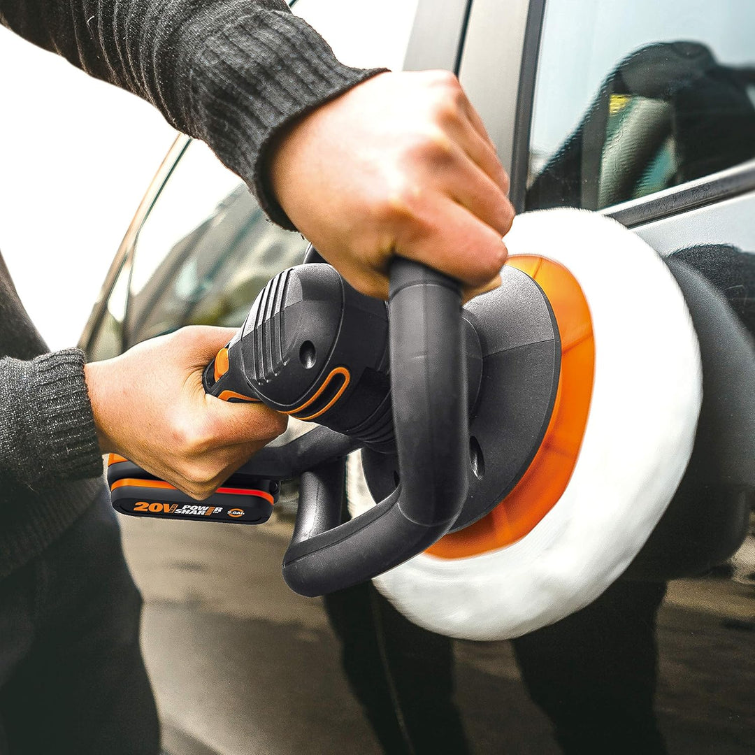 WORX Akku-Poliermaschine 20V WX856.9 – Elektrische Poliermaschine zum Polieren im Innen- und Aussenb