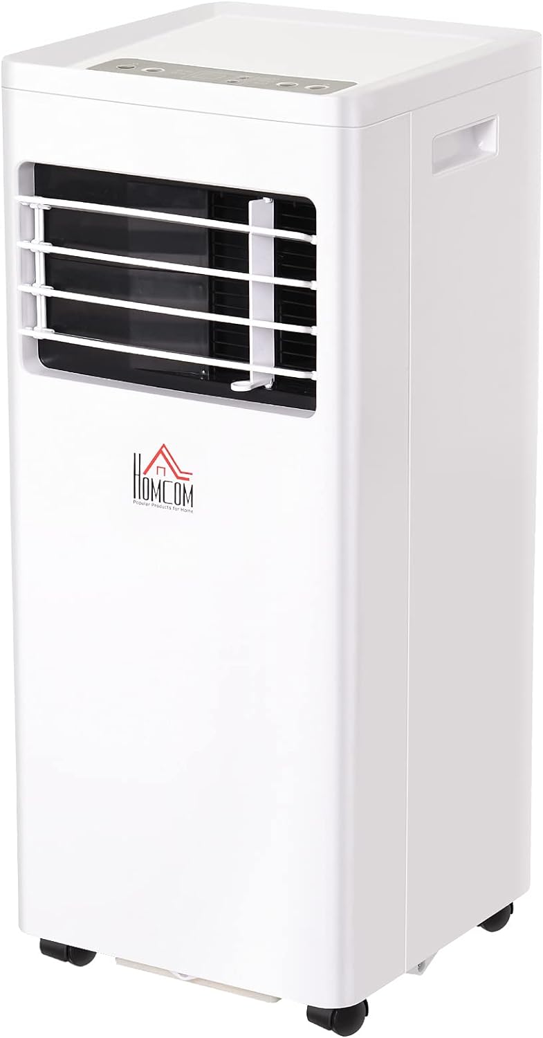 HOMCOM Mobile Klimaanlage, 7000BTU 3-in-1 Klimagerät - Kühlen, Entfeuchtung und Ventilation – Luften