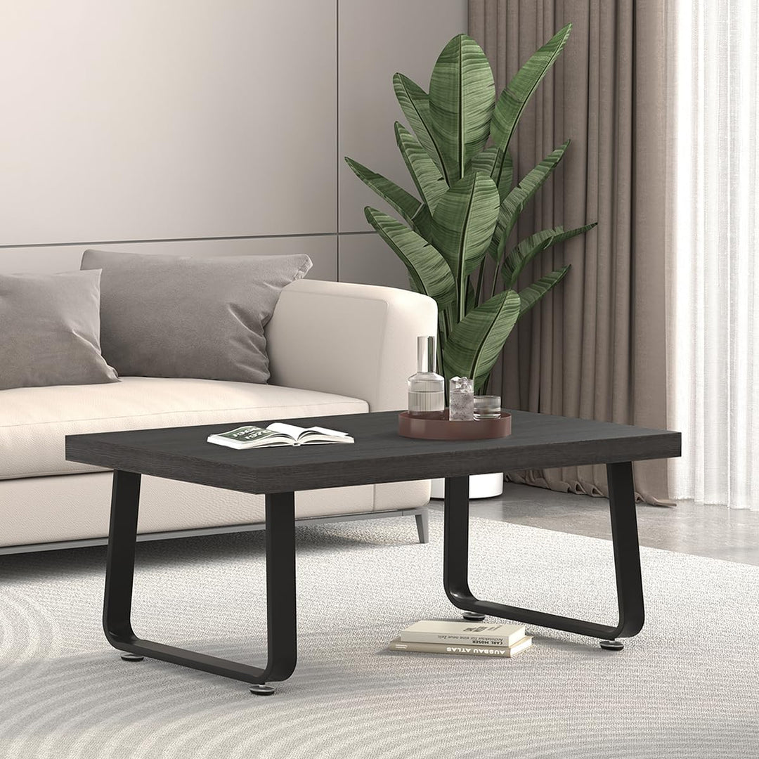 HSH Couchtisch Wohnzimmertisch aus Holz Metallgestell Kaffeetisch Sofatisch Teetisch Beistelltisch f