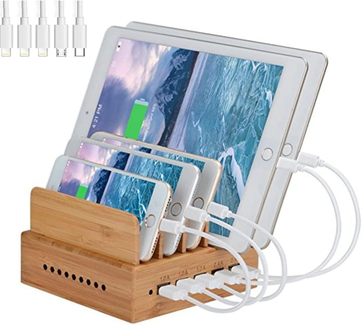 Yisen Handy Ladestation USB Ladegerät mehrfach Ladestation für mehrere Geräte Smartphone, Tablets (m