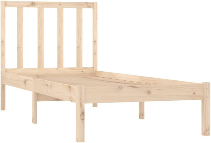 vidaXL Massivholzbett Einzelbett Bett Holzbett Bettgestell Bettrahmen Lattenrost Schlafzimmerbett Sc