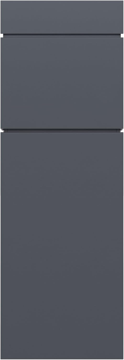 DEGAMO Briefkasten Standbriefkasten AACHEN 39,5x14,2x115cm, Stahl anthrazit, moderne Optik